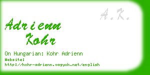 adrienn kohr business card